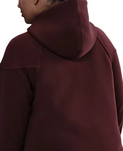 Nike Women's  Sportswear Tech Fleece Windrunner Full-zip Hoodie (plus Size) In Burgundy