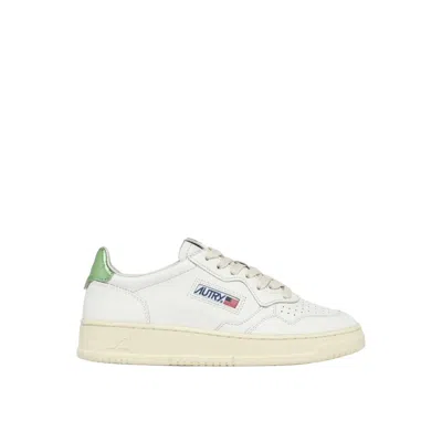 Autry White Leather Low Top Sneakers In White