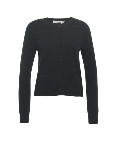 Mvm Cardigan With Pearl Buttons In Black