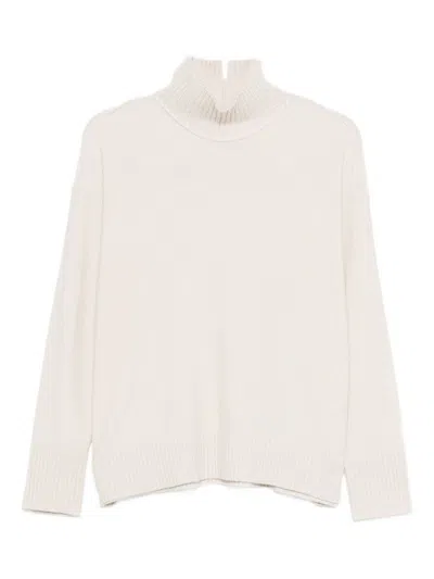 Antonelli Turtleneck Long-sleeved Sweater In Neutral