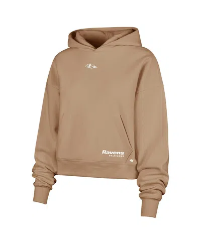 47 Brand '47 Brown Pittsburgh Steelers Sue Foundation Portabella Pullover Hoodie In Nude