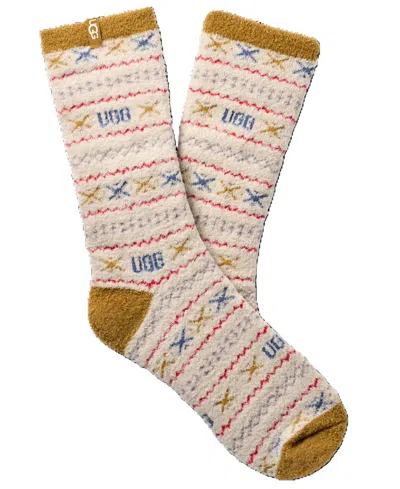 Ugg Leslie Fuzzy Crew Socks In Multi
