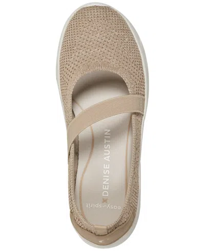 Easy Spirit X Denise Austin Varun Knit Mary Jane Sneaker In Brown