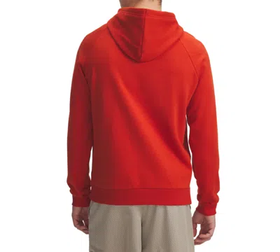 Under Armour Men's Rival Logo Embroidered Fleece Hoodie In Red
