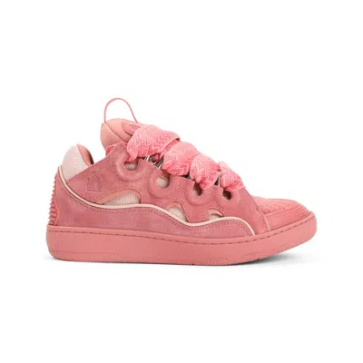 Lanvin Leather Sneakers With Unique Lacing System In Pink