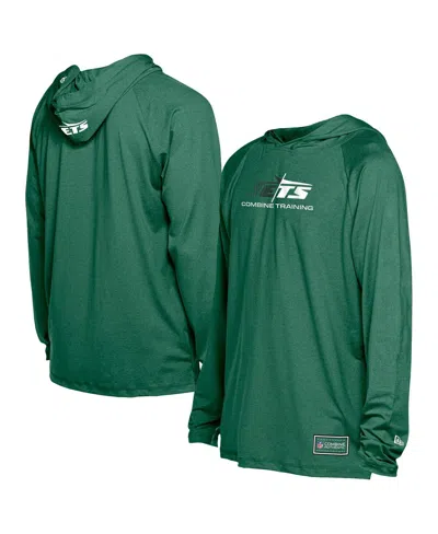 New Era Men's Green New York Jets Functional Fandom Hoodie In Green