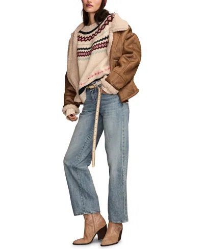 Lucky Brand Women's Fair Isle Crew Neck Sweater In Multi