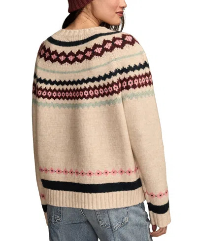 Lucky Brand Women's Fair Isle Crew Neck Sweater In Multi