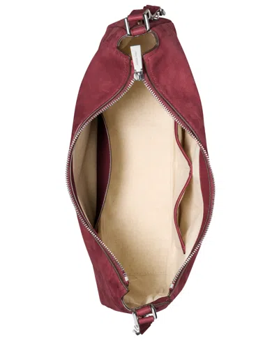 Michael Kors Nolita Medium Nubuck Shoulder Bag In Red