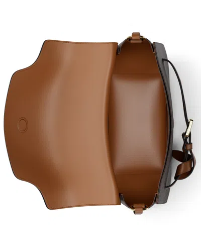 Michael Kors Emilia Small Monogram Saddle Crossbody In Multi