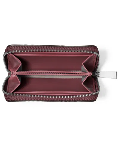 Michael Kors Jet Set Zip Around Card Case Wallet In Burgundy