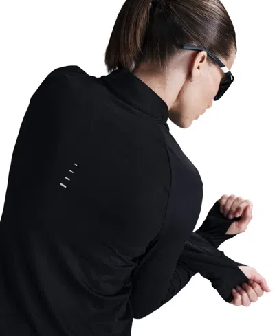 Nike Women's Swift Dri-fit Uv 1/4-zip Running Top In Blue