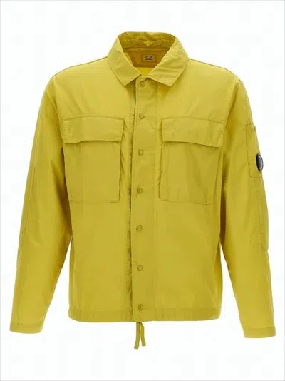 C.p. Company Boxy Silhouette Cotton Jacket In Gold