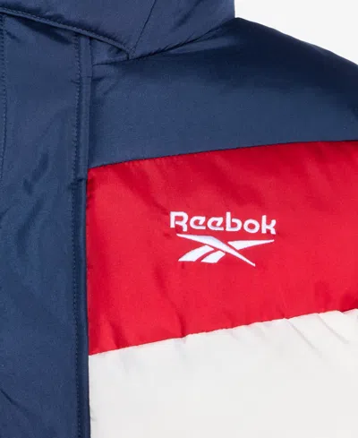 Reebok Toddler And Little Boys Color Blocked Promo Long Sleeve Puffer Jacket In Blue