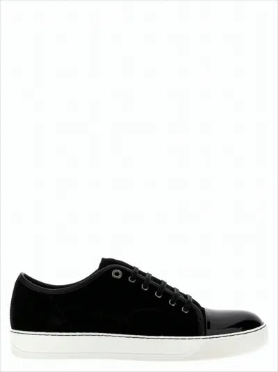 Lanvin Black Sneakers With Toe Cap In Black