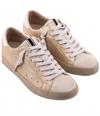 Shu Shop Women Mia Sneaker In Champange Snake In Brown