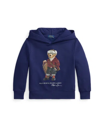 Polo Ralph Lauren Boys Polo Bear Fleece Hoodie In Blue