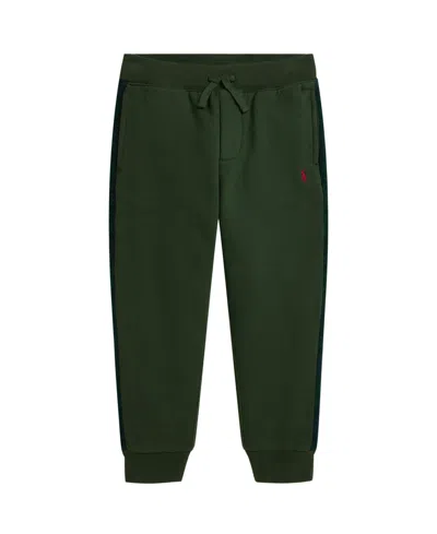 Polo Ralph Lauren Ralph Lauren Plaid-trim Fleece Jogger Pant In Green