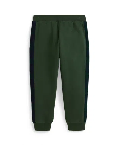 Polo Ralph Lauren Ralph Lauren Plaid-trim Fleece Jogger Pant In Green