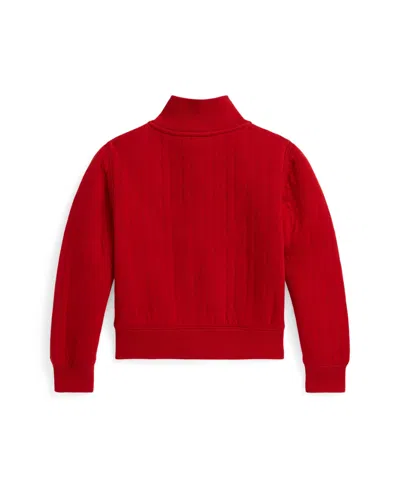 Polo Ralph Lauren Toddler & Little Girls 2t-6x Quilted Cable-motif Jacket In Red