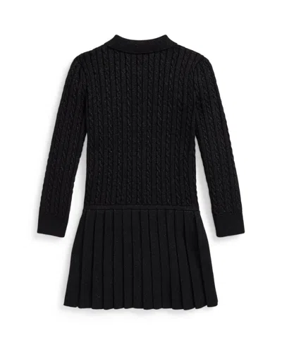 Polo Ralph Lauren Girls 2t-6x Mini-cable Polo Sweater Dress In Black