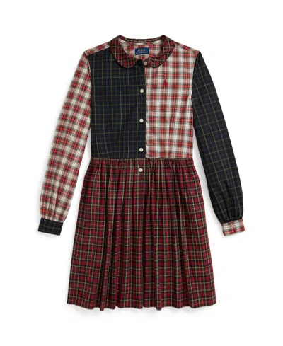 Polo Ralph Lauren Kids' Ralph Lauren Plaid Cotton Poplin Shirtdress In Multi