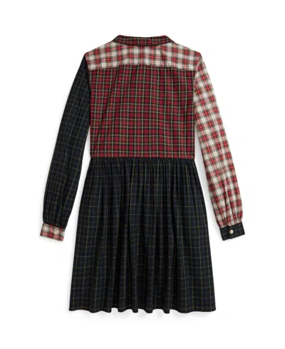 Polo Ralph Lauren Kids' Ralph Lauren Plaid Cotton Poplin Shirtdress In Multi