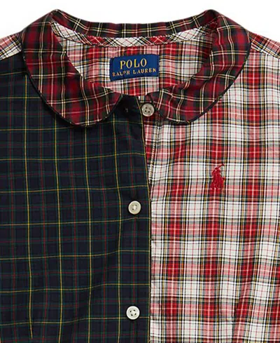 Polo Ralph Lauren Kids' Ralph Lauren Plaid Cotton Poplin Shirtdress In Multi