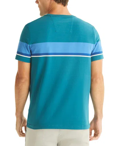 Nautica Men's Short Sleeve Stripe T-shirt In Blue