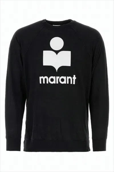 Isabel Marant Long-sleeve T-shirt With Bold Graphic Print In Black