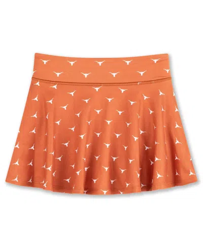 Zoozatz Big Girls Texas Orange Texas Longhorns All-over Print Tennis Skort In Orange