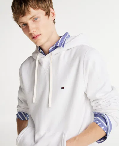 Tommy Hilfiger Men's Essential Fleece Hoodie In White