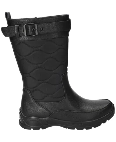 Easy Street Womens Blizzard Flat Heel Booties In Black