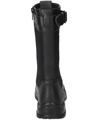 Easy Street Womens Blizzard Flat Heel Booties In Black