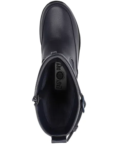 Easy Street Womens Blizzard Flat Heel Booties In Black