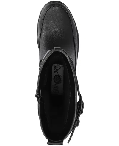 Easy Street Womens Blizzard Flat Heel Booties In Black