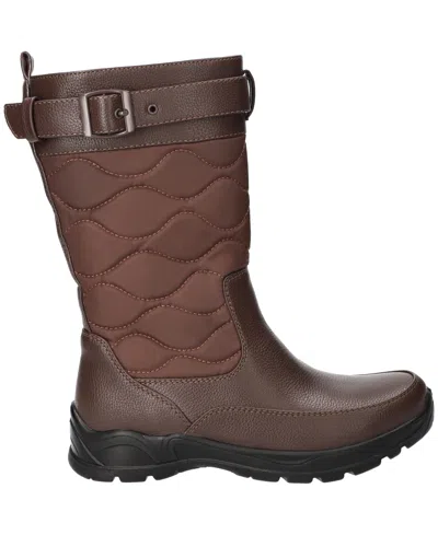 Easy Street Womens Blizzard Flat Heel Booties In Blue