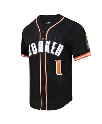 Pro Standard Men's Devin Booker Black Phoenix Suns Capsule Player Baseball Button-up Shirt In Black