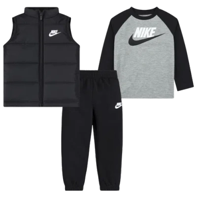 Nike Toddler Boys Solid Vest, Long Sleeve Tee And Pants, 3-piece Set In Animal Print