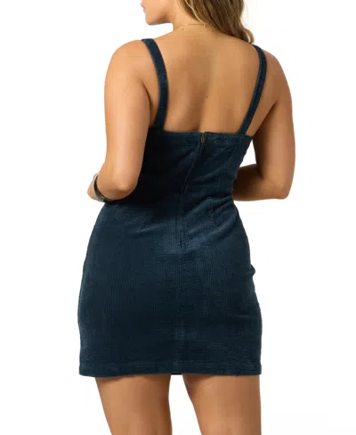 O'neill Juniors' Langford Square-neck Mini Dress In Blue