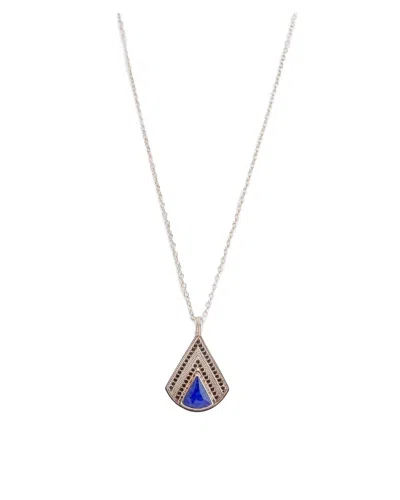 Anna Beck Women's Long Lapis Triplet Fan Necklace In Blue In Gold