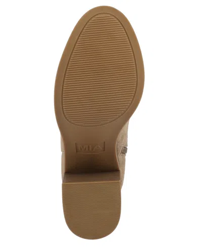 Mia Women's Sabrena Stacked Heel Side Zip Tall Boots In Multi