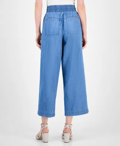 Tommy Hilfiger Women's Chambray Drawstring-waist Pants In Animal Print