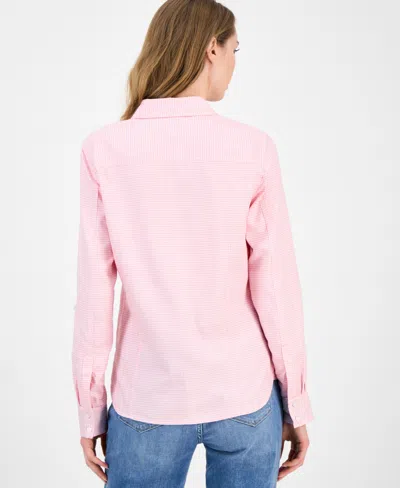 Tommy Hilfiger Women's Coquette Check Cotton Shirt In Pink