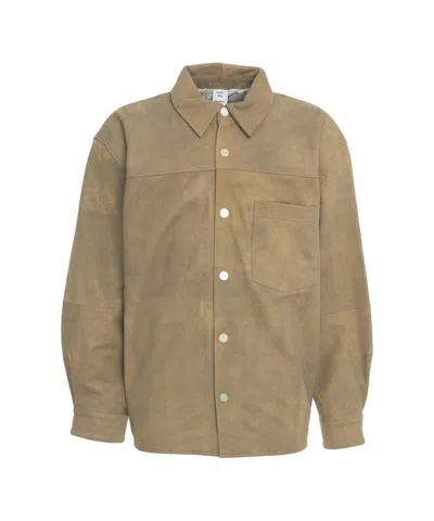 Won Hundred Zayne' Suede Overshirt In Brown