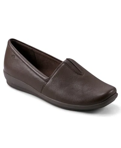 Easy Spirit Arlie Womens Square Closed Toe Slip-on Shoe In Brown