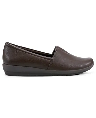 Easy Spirit Arlie Womens Square Closed Toe Slip-on Shoe In Brown