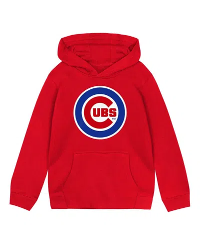 Outerstuff Toddler Red Chicago Cubs Primary Logo Fleece Pullover Hoodie