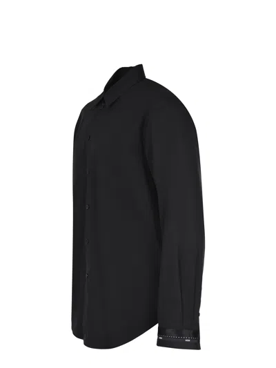 Msgm Long-sleeved Shirt In Black