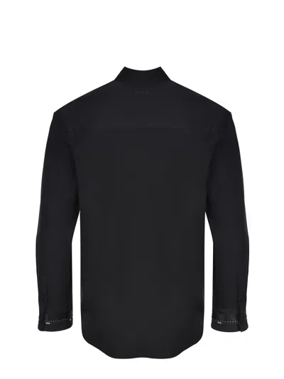 Msgm Long-sleeved Shirt In Black
